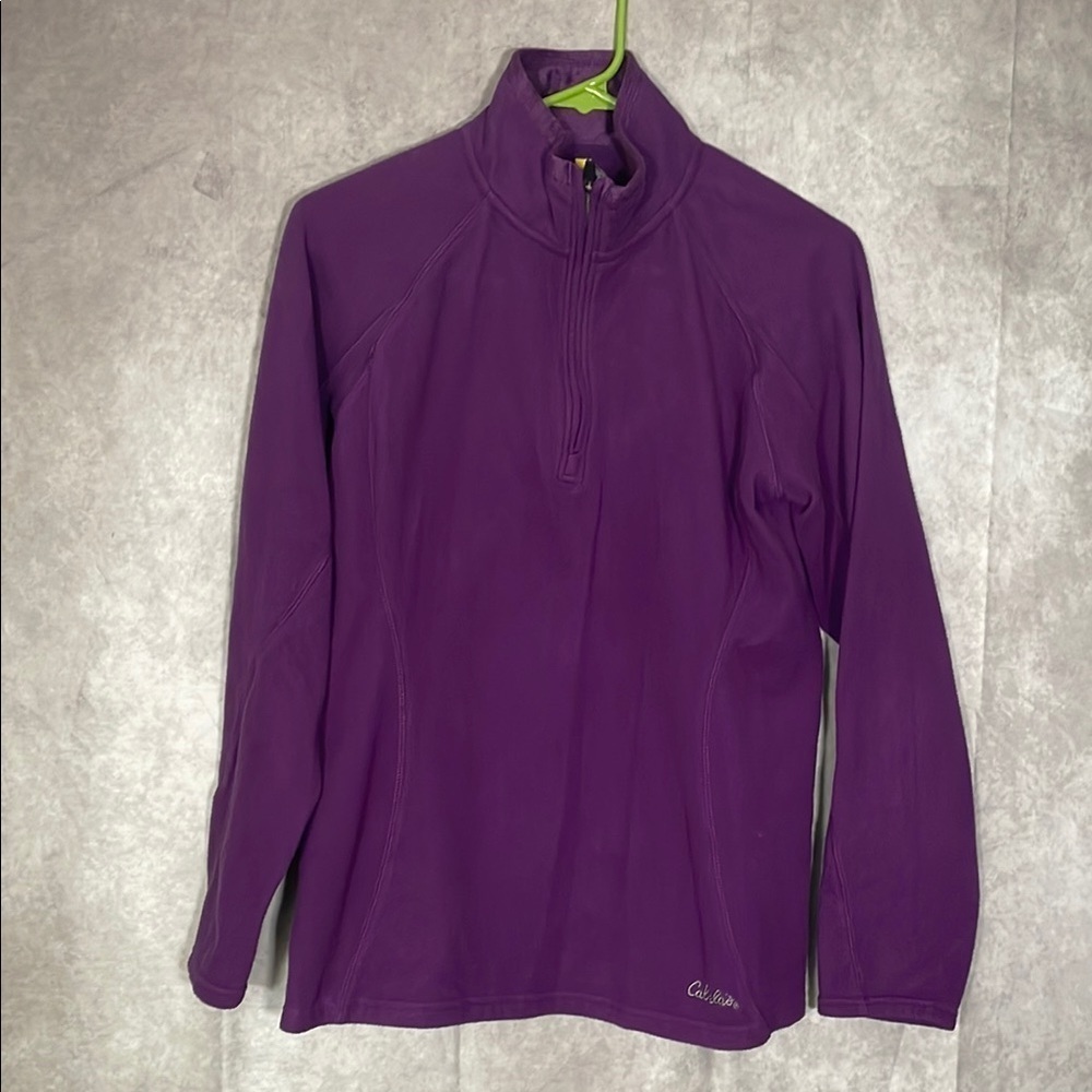 Cabela’s Women’s Purple Fleece Quarter Zip Pull Over Size Medium - Picture 1 of 7